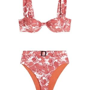 WEWOREWHAT Marble Rose Bikini Top Claudia & Emily